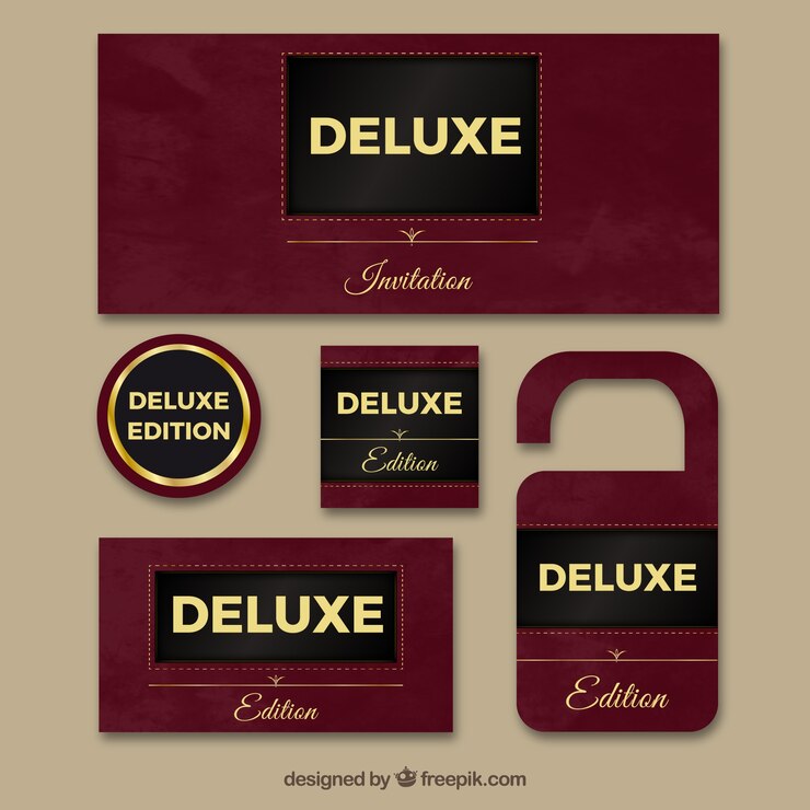 Vetor grátis banners de luxo