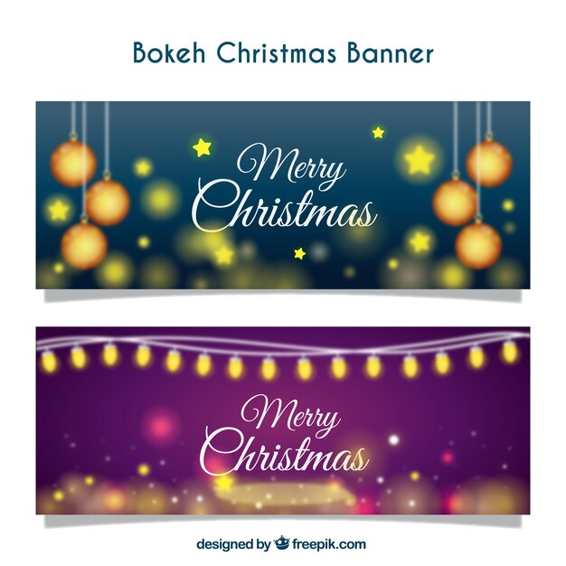 Banners de natal brilhante