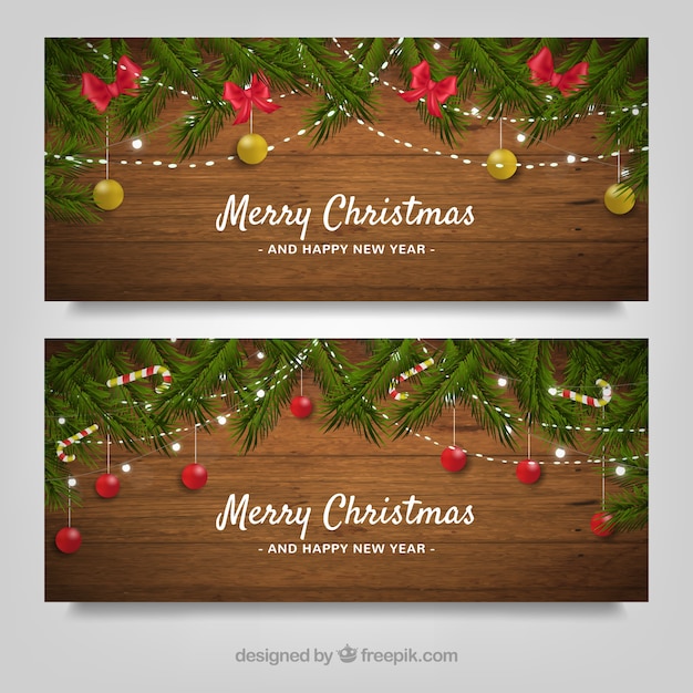 Banners de natal do feliz natal