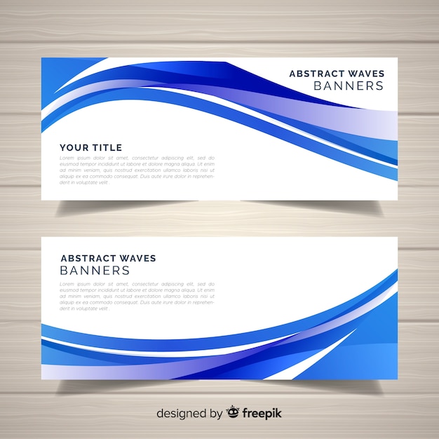 Banners de ondas abstratas