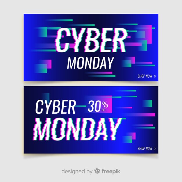 Banners de segunda-feira cyber falha