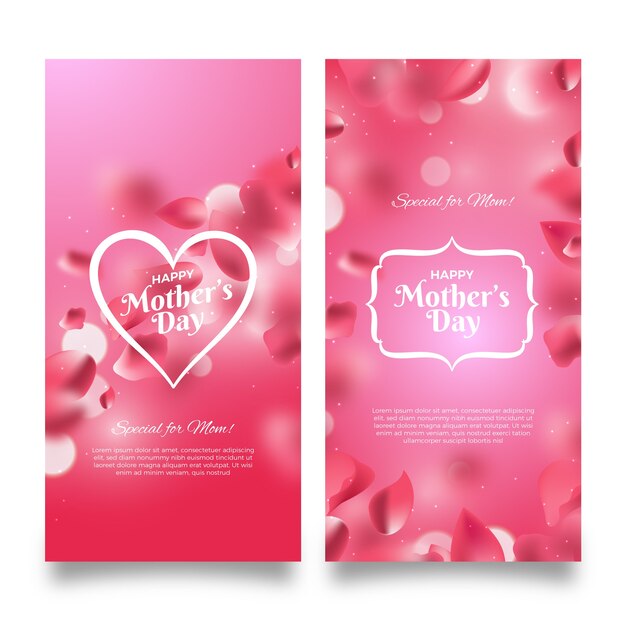 Banners do dia das mães turva