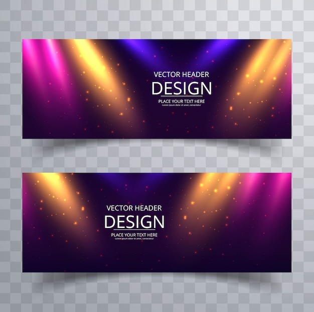 Banners luminosos modernos