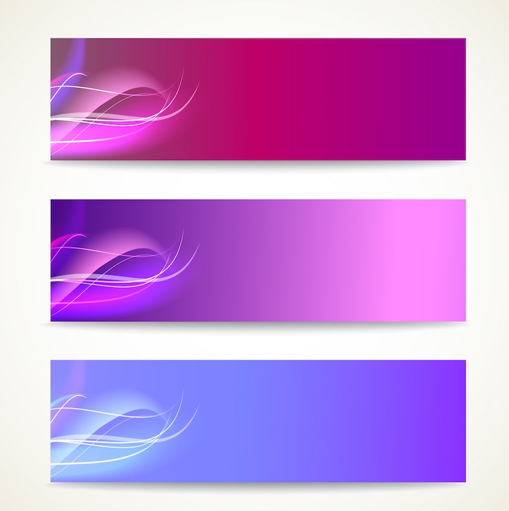 Vetor grátis banners smooth waves