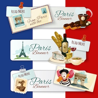 Banners turisticos de paris