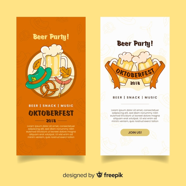 Banners verticais de oktoberfest