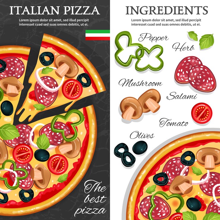 Vetor grátis banners verticais de pizza