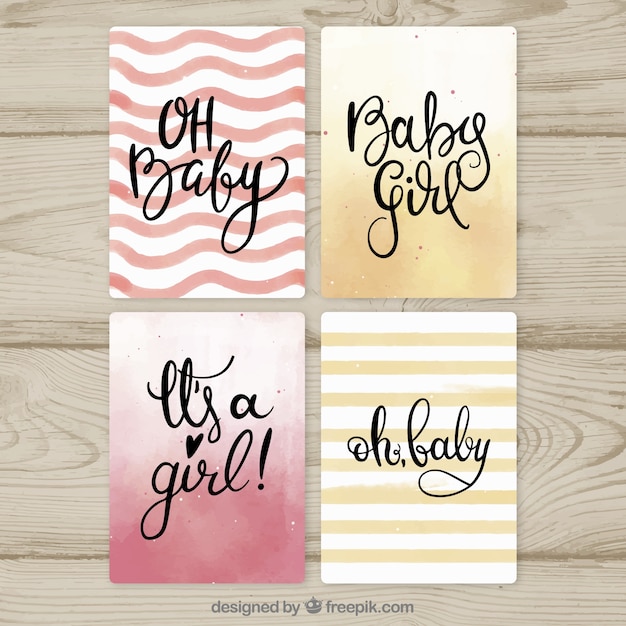 Beautiful welcome baby card template