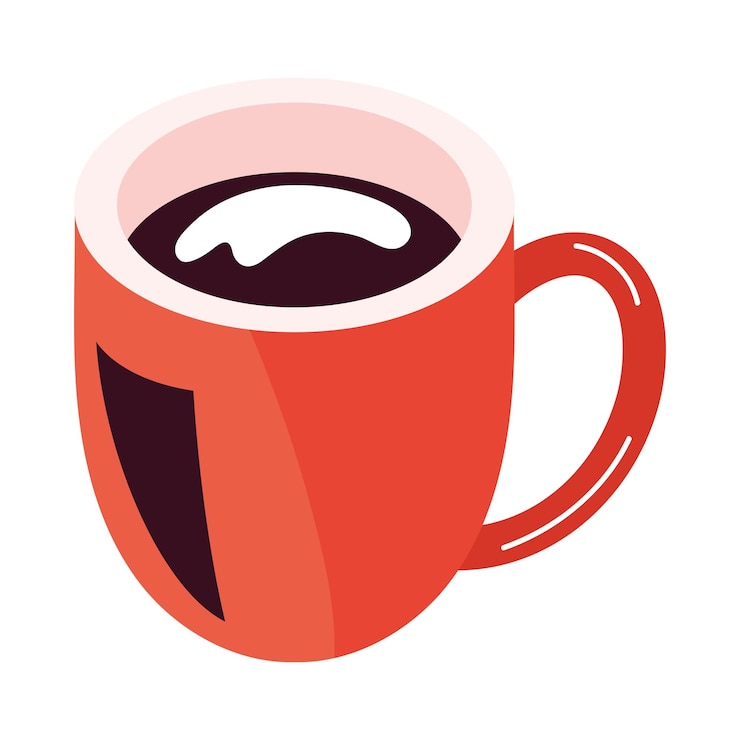Vetor grátis bebida de café na xícara