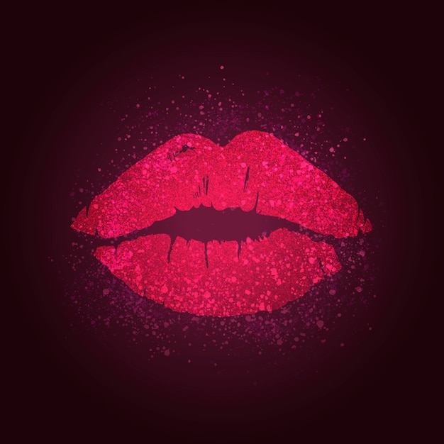 Beijando o emblema dos lábios