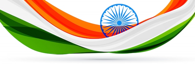 Bela bandeira indiana design em estilo criativo