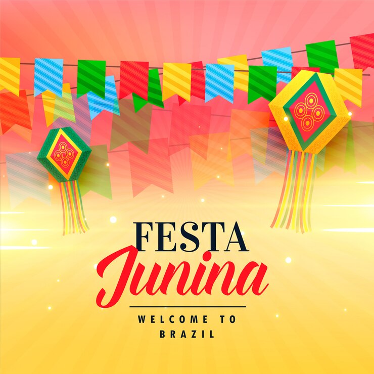 Vetor grátis bela celebração para junina de festa