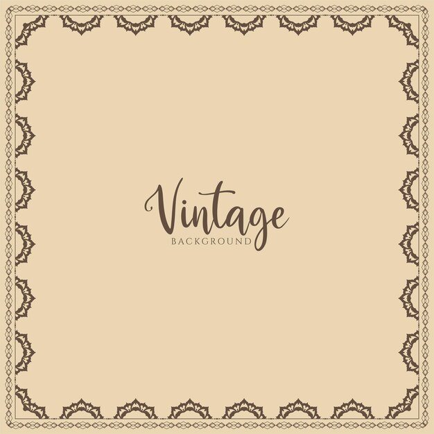 Belo design de fundo étnico de moldura vintage