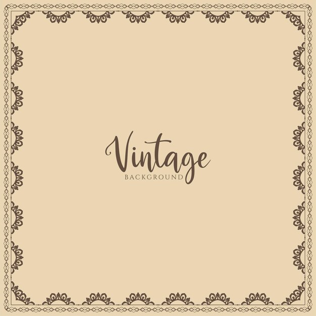 Belo design de fundo étnico de moldura vintage