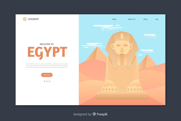Bem-vindo ao modelo de página de destino do egypt
