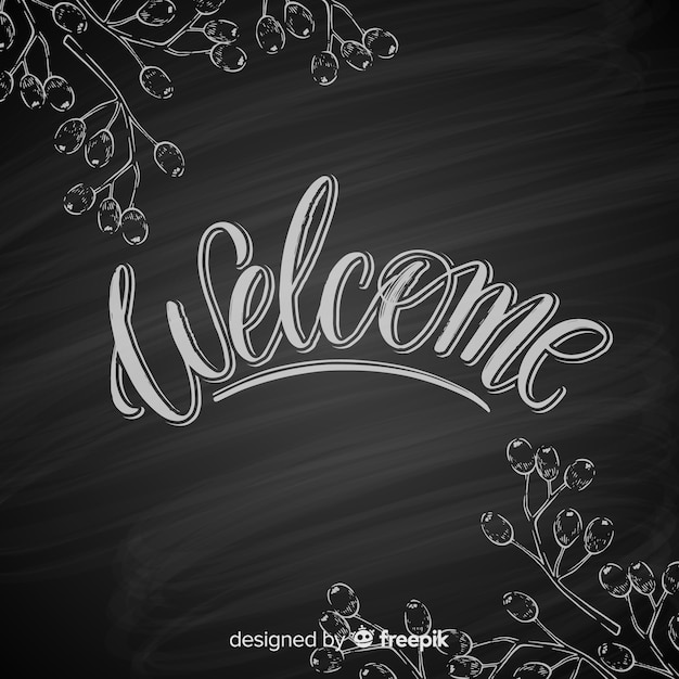 Bem-vindo, lettering, desenho