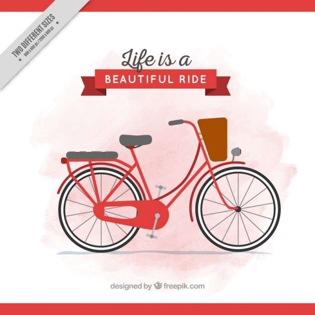 Vetor grátis bicicleta vermelha