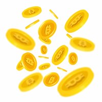 Vetor grátis bitcoins falling illustration
