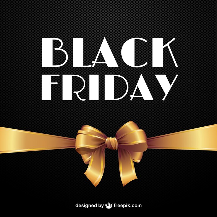 Vetor grátis black friday com a fita amarela
