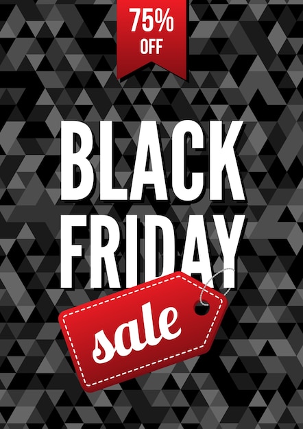 Vetor grátis black friday sale flyer