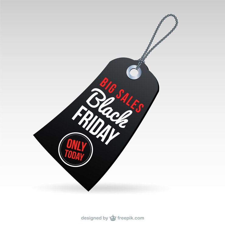 Vetor grátis black friday tag grandes vendas