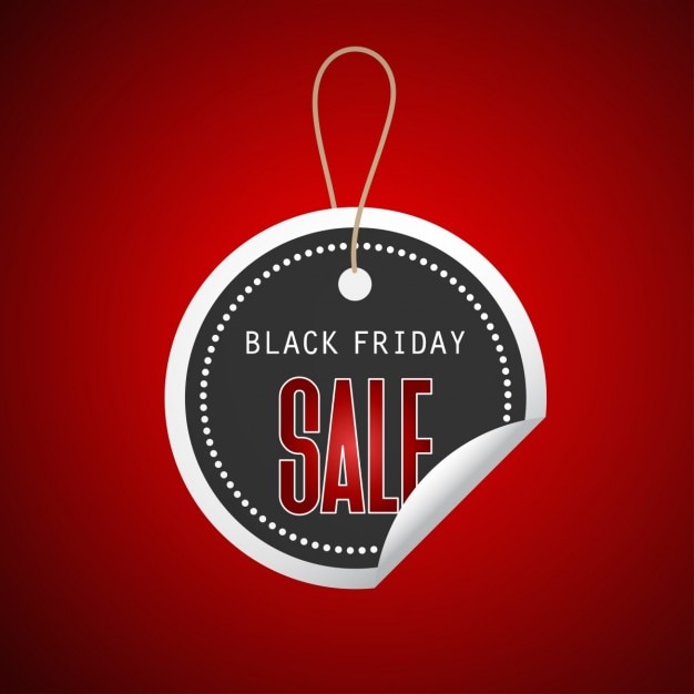 Vetor grátis black friday tag sale