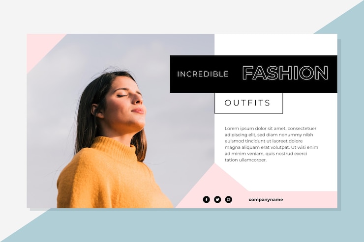 Vetor grátis blog de banner de moda