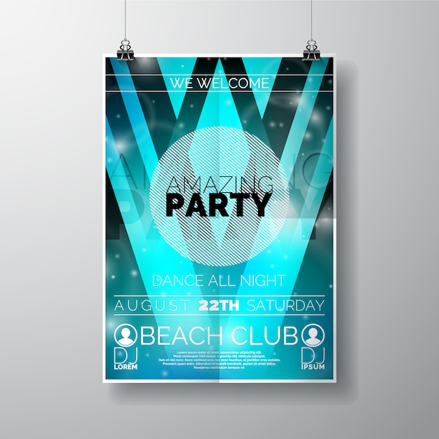 Blue amazing party poster