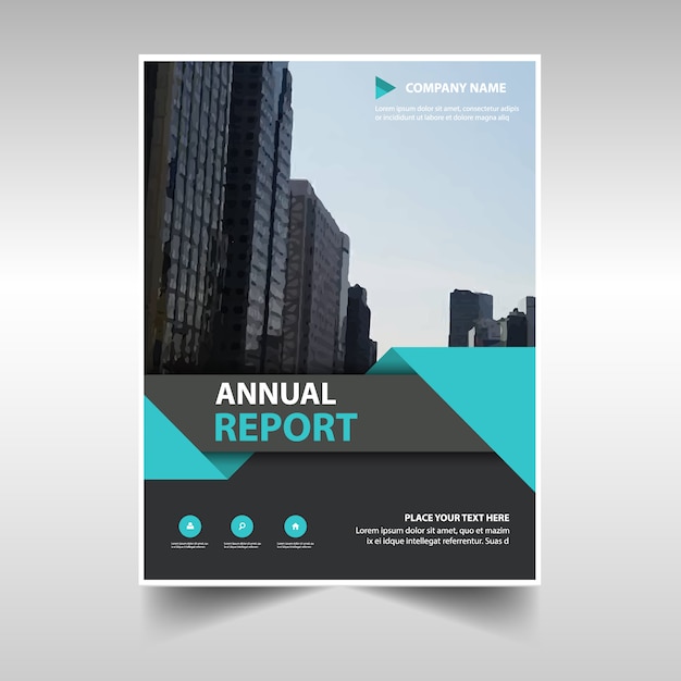 Blue creative annual report book cover template