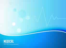 Vetor grátis blue medical background conceito poster design vector