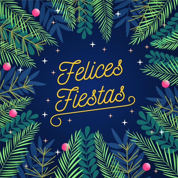 Boas festas com galhos de árvores