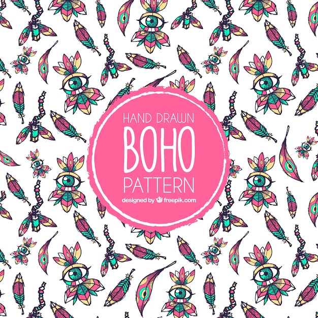 Boho padrão com estilo hippie