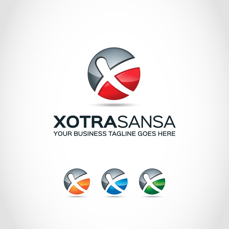 Vetor grátis bola com logotipo x