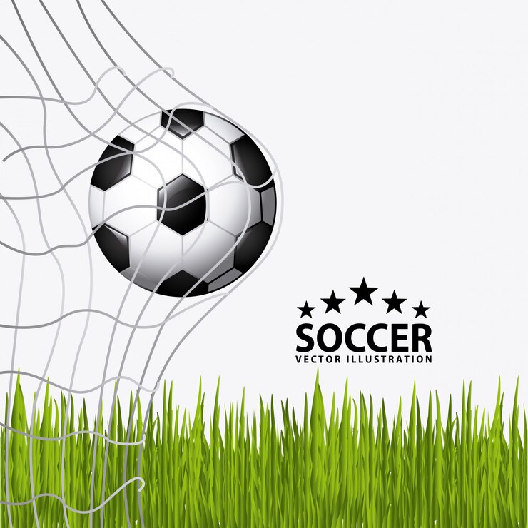 Vetor grátis bola de futebol com grama