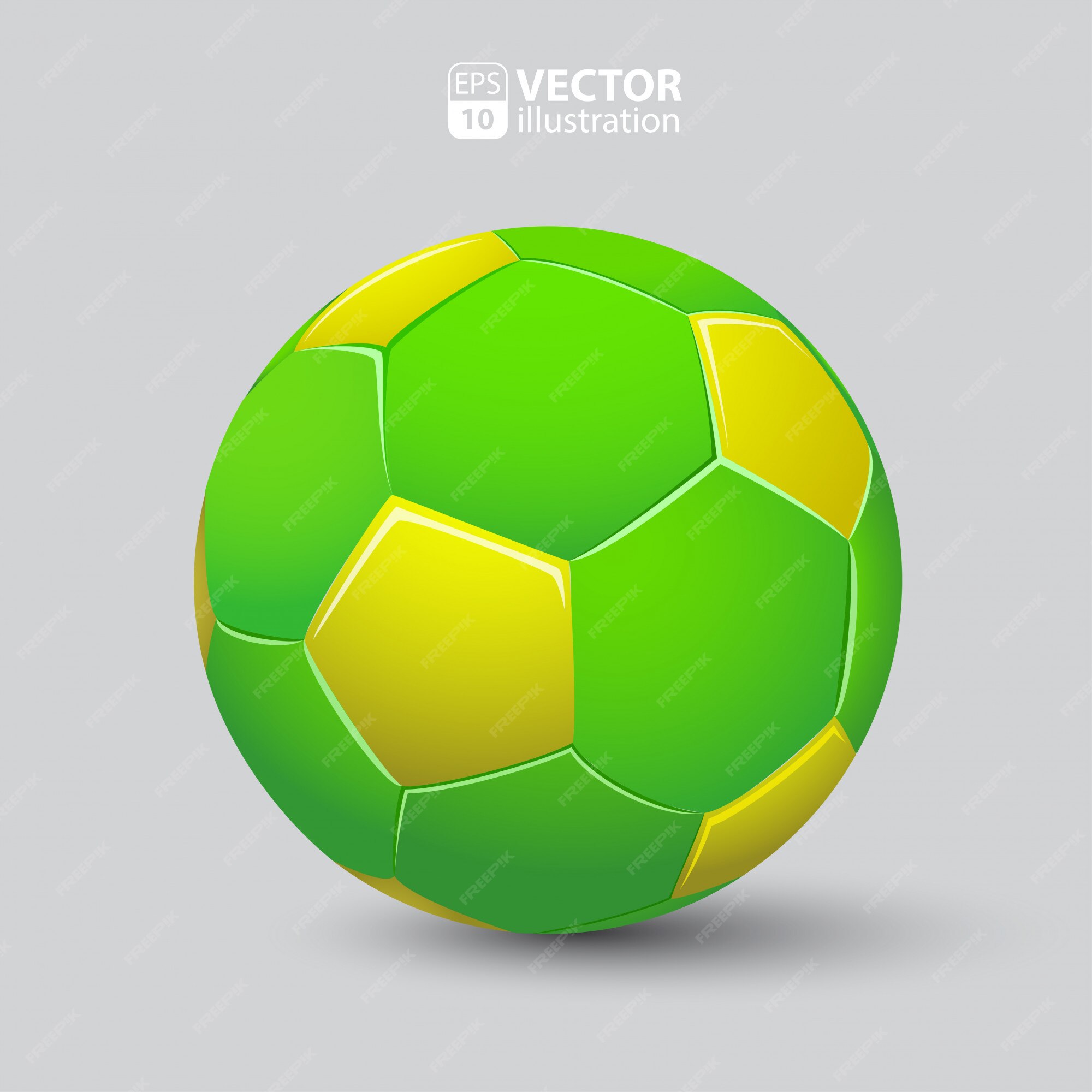 BOLA DE FUTEBOL CERAMICA MOD 3 VERDE E AMARELO