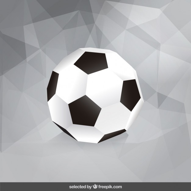 Vetor grátis bola de futebol poligonal