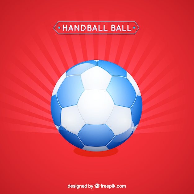 Vetor grátis bola de handebol em estilo flat