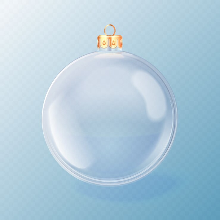 Vetor grátis bola de natal decorativa de cristal