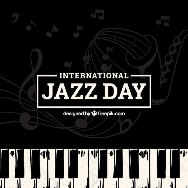 Vetor grátis bom fundo para o dia internacional do jazz