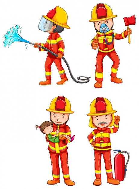 Vetor grátis bombeiros