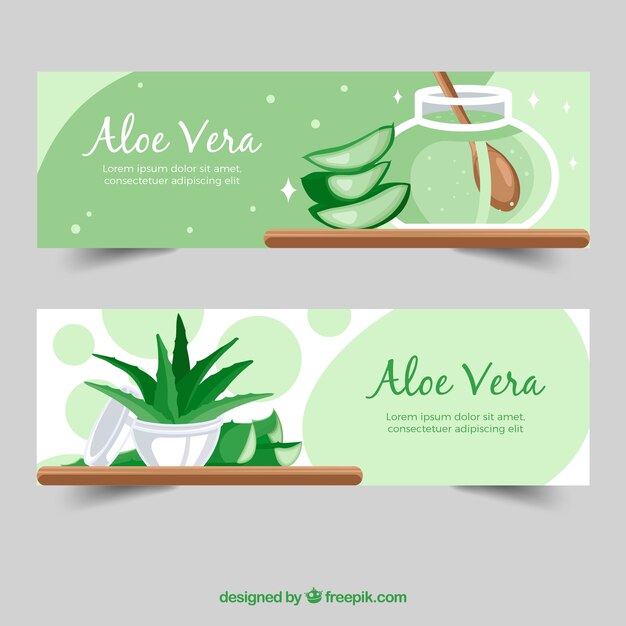 Bonitas banners de aloe vera