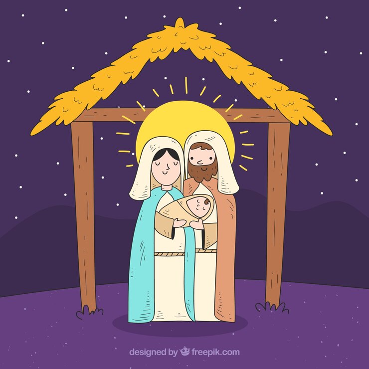 Vetor grátis bonitinha natividade