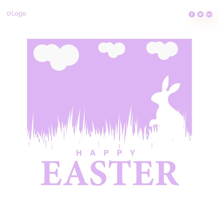 Vetor grátis bonito colorido feliz páscoa venda cartaz banner fundo branco roxo com ovos vetor grátis