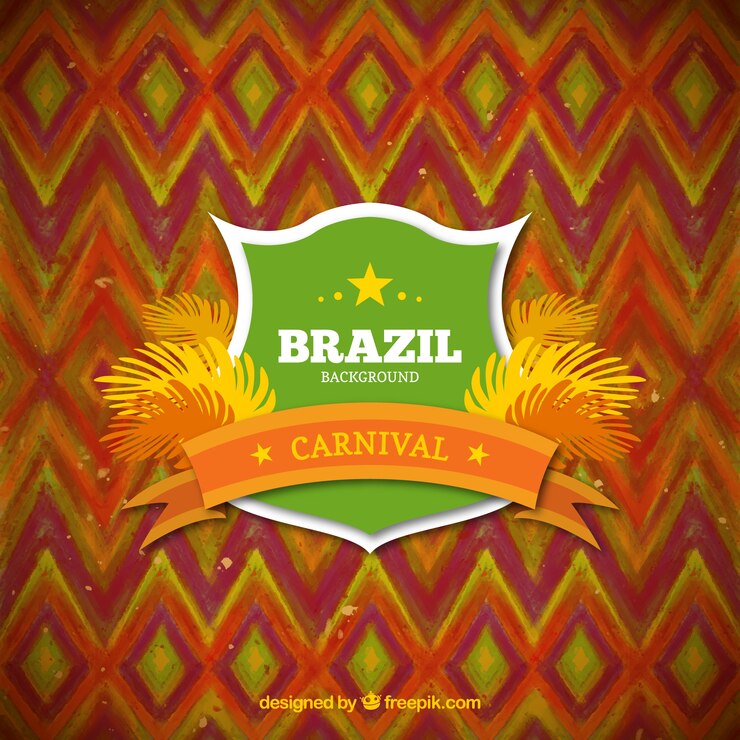 Vetor grátis bonito recuou brasil carnaval fundo