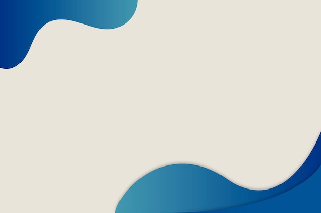 Borda curva azul em fundo simples