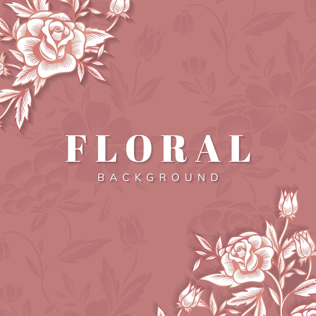 Borda floral com espaço de cópia