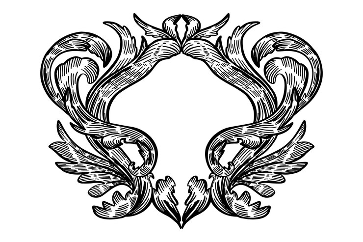 Vetor grátis borda ornamental desenhada de mão realista