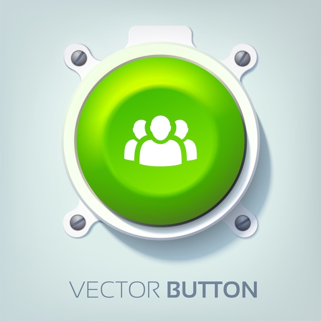 Vetor grátis botão da interface da web