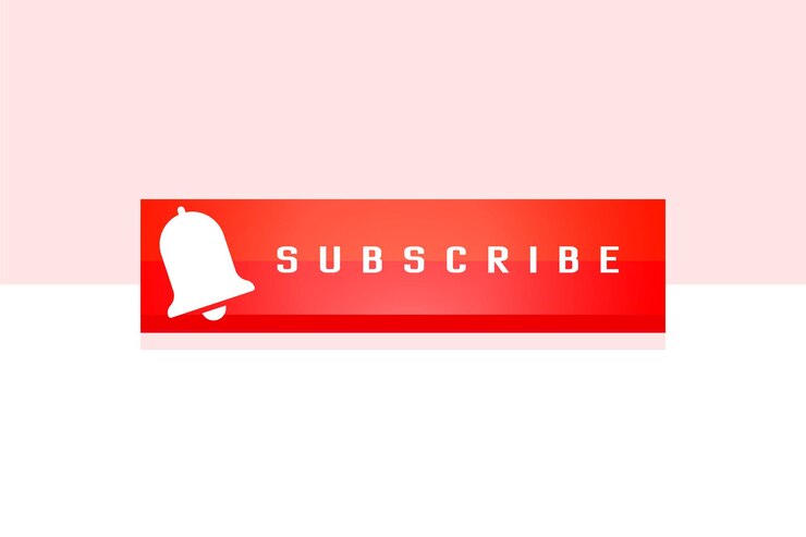 Vetor grátis botão de assinatura vermelho de estilo 3d para notificação na web