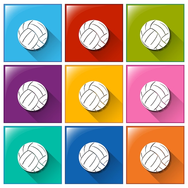 Vetor grátis botões com bolas de futebol